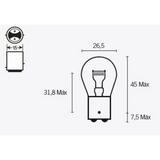 Ampoule P21 6V 21/5W culot BAY15D